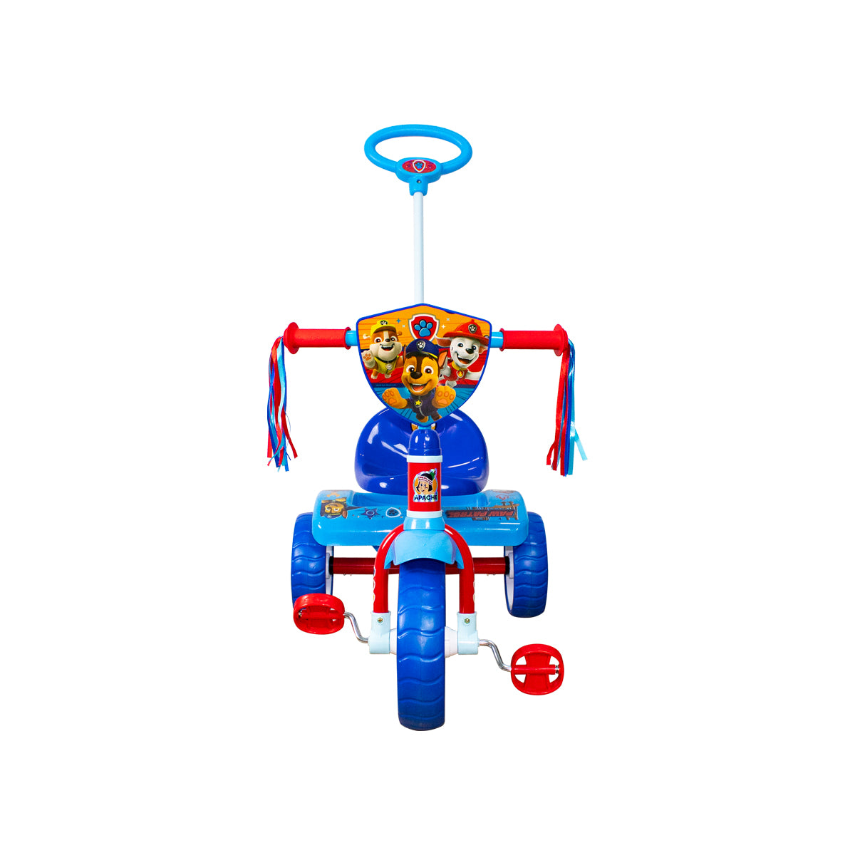 TRICICLO APACHE PAW PATROL C/BARRA DE EMPUJE