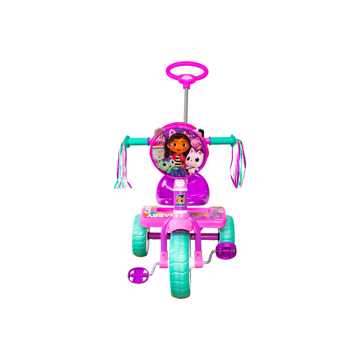 TRICICLO APACHE GABBYS DOLLHOUSE C/BARRA DE EMPUJE.
