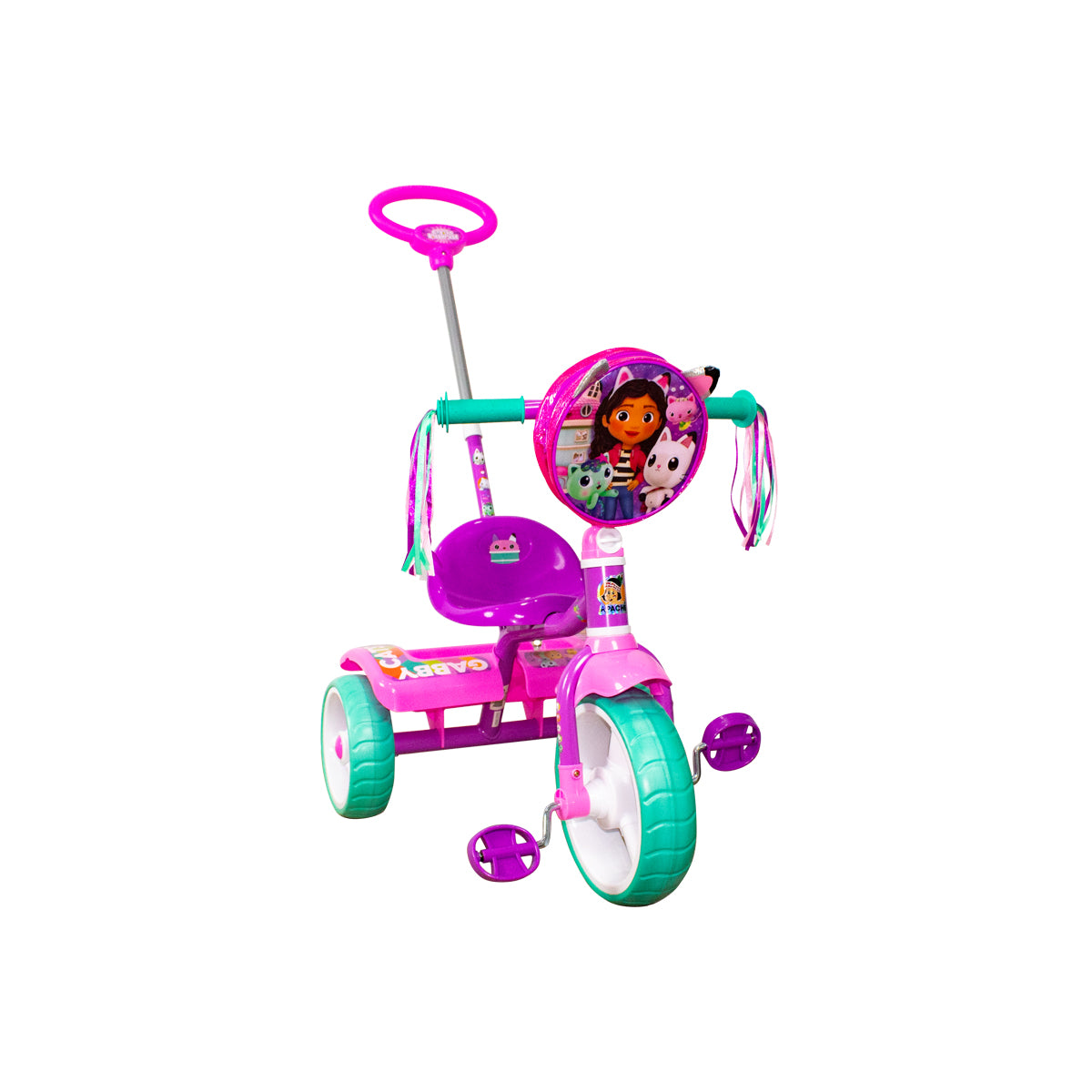 TRICICLO APACHE GABBYS DOLLHOUSE C/BARRA DE EMPUJE.