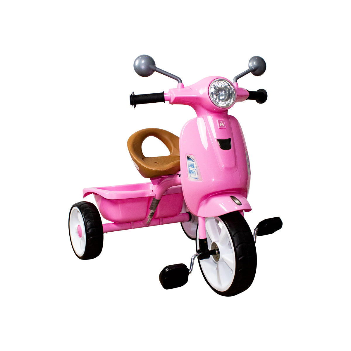 MOTO-TRICICLO APACHE RETRO ROSA CON LUZ DELANTERA Y SONIDOS