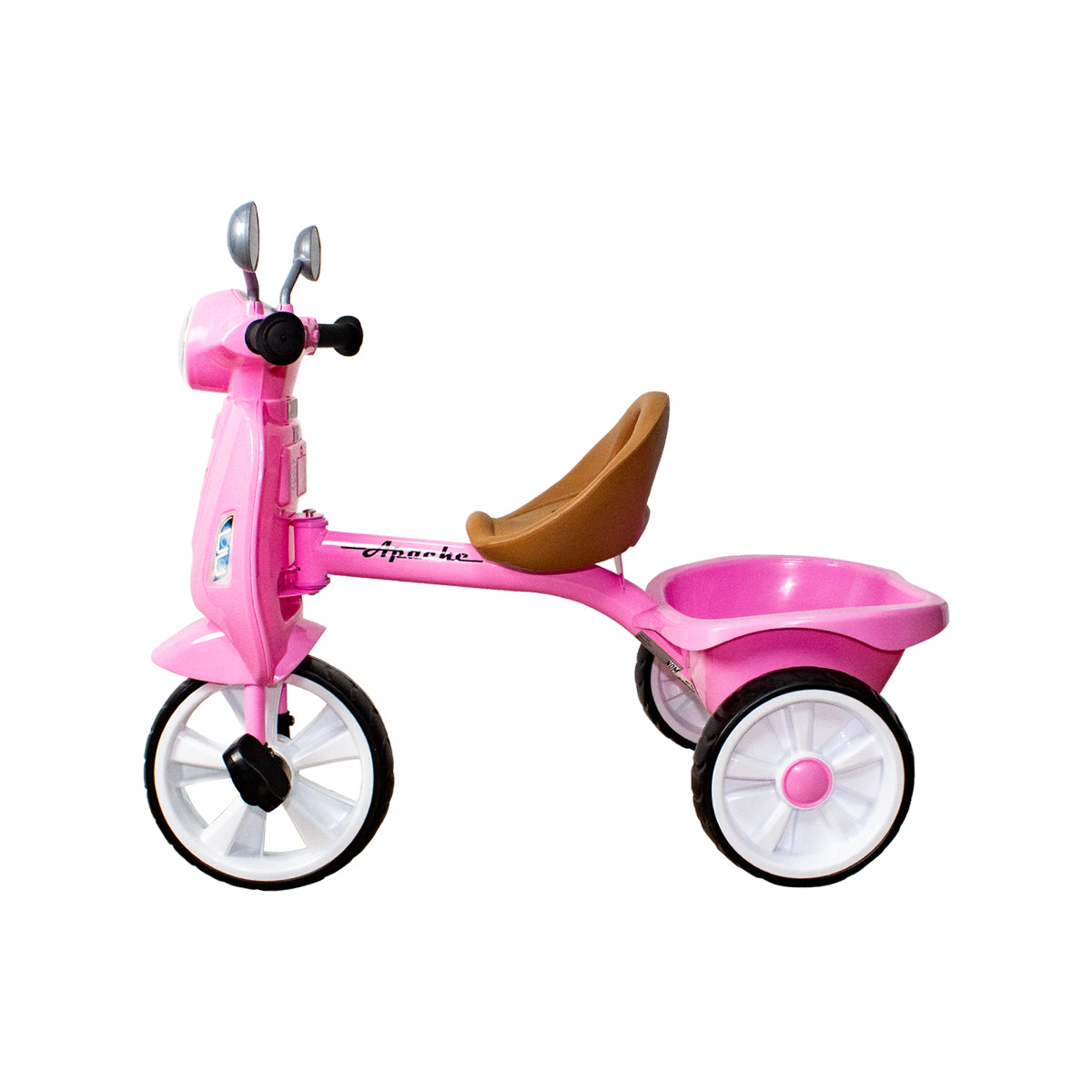 MOTO-TRICICLO APACHE RETRO ROSA CON LUZ DELANTERA Y SONIDOS