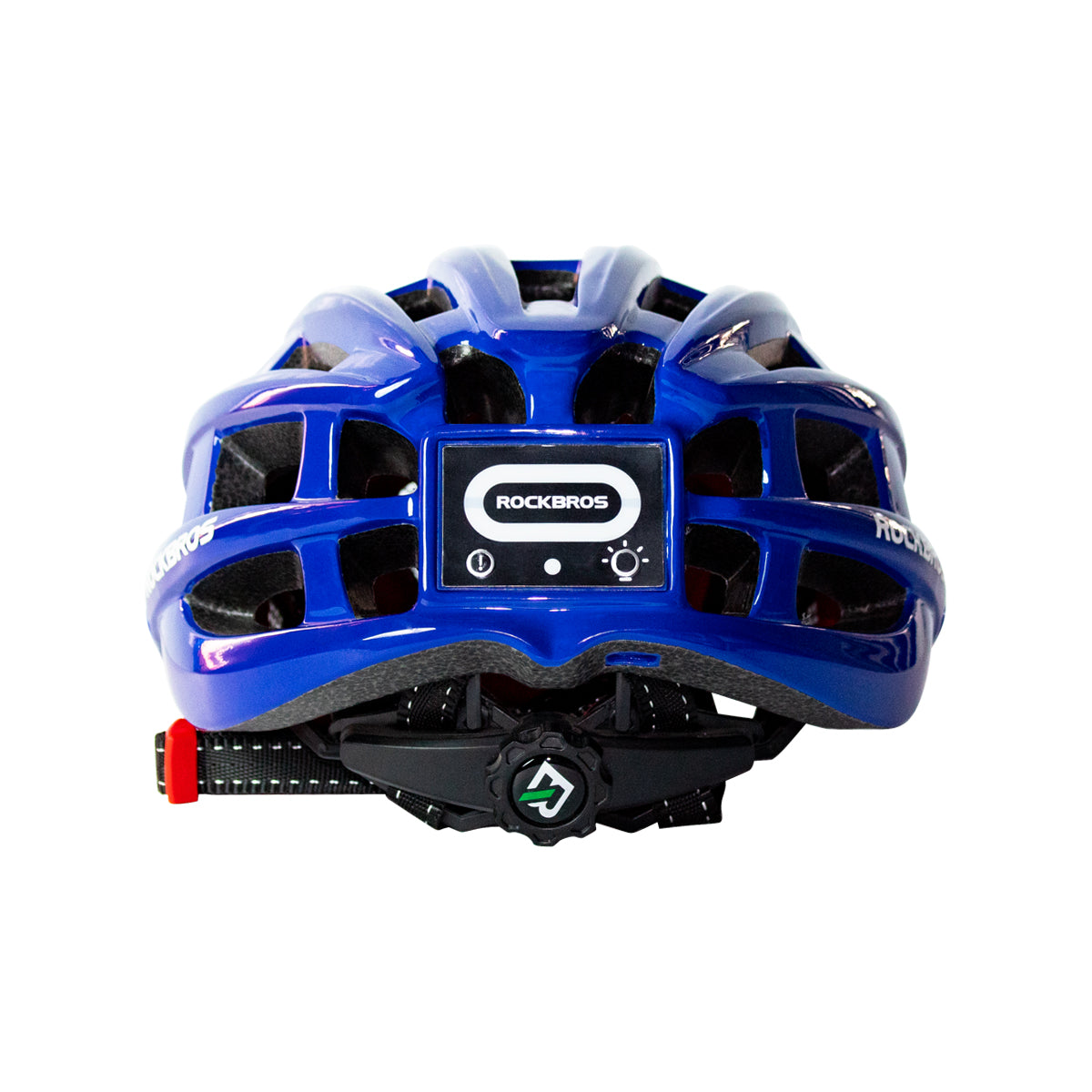 CASCO ROCKBROS AZUL P/CICILISTA C/LUZ RECARGABLE