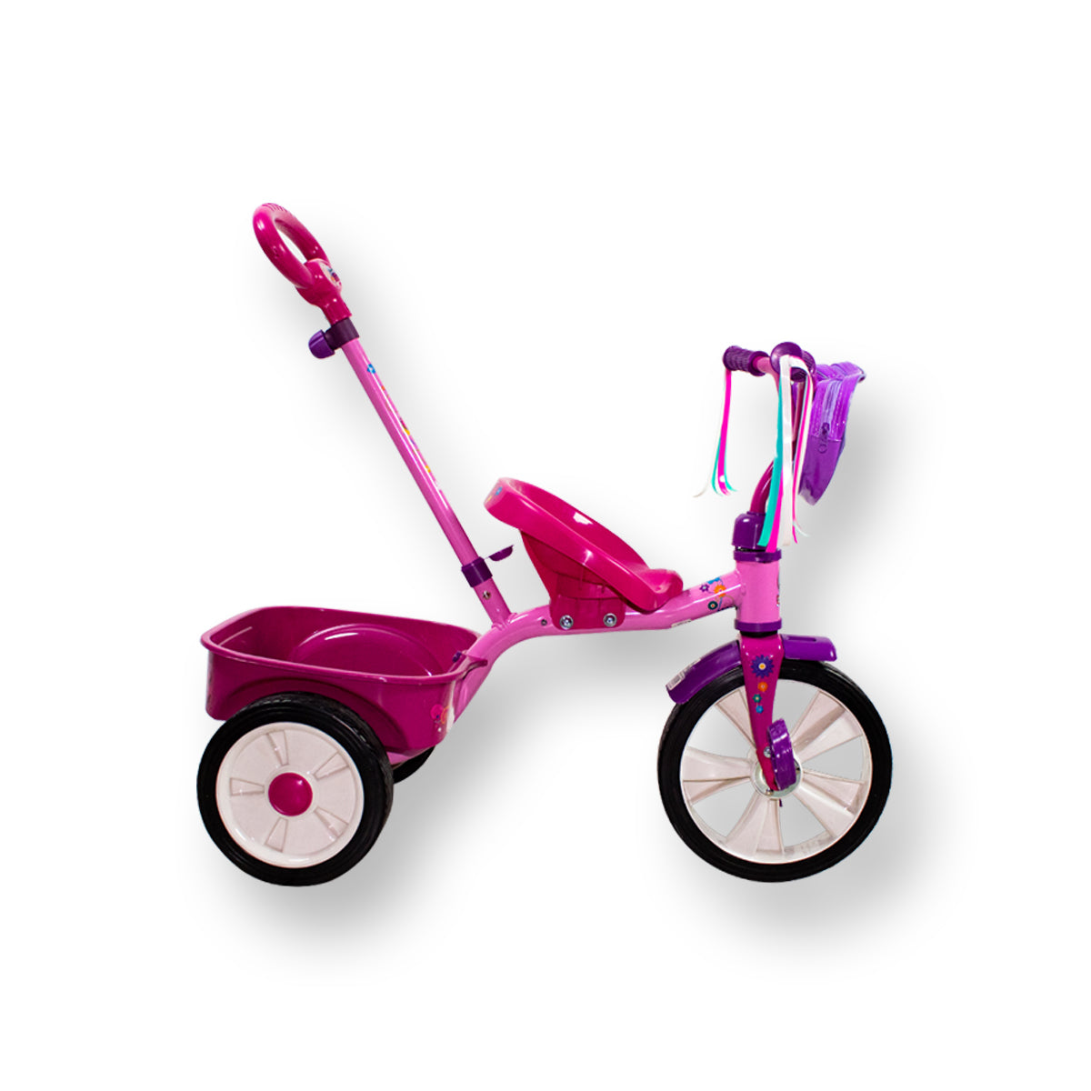 TRICICLO INFANTIL APACHE TRIXIE CON CAJUELA Y BASTON