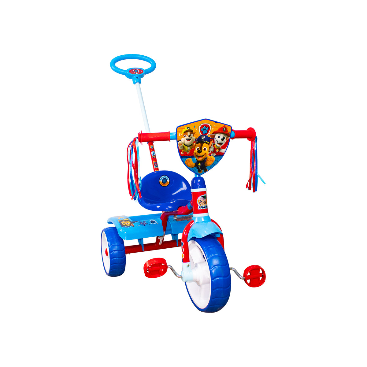 TRICICLO APACHE PAW PATROL C/BARRA DE EMPUJE