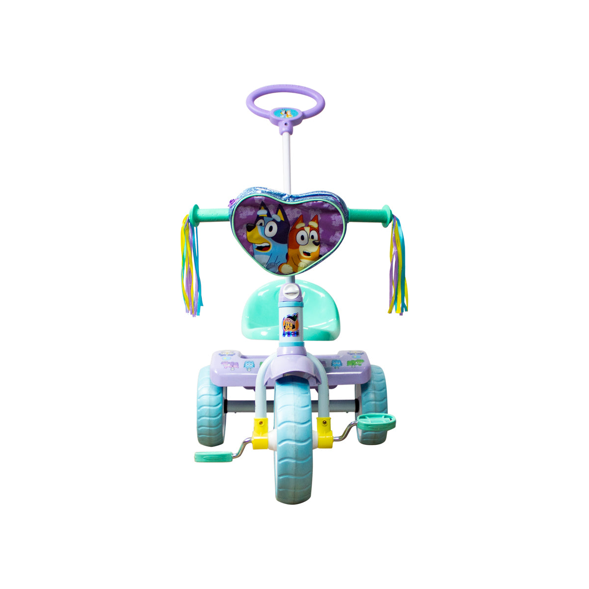 TRICICLO APACHE BLUEY 2 EN 1 CON BARRA DE EMPUJE