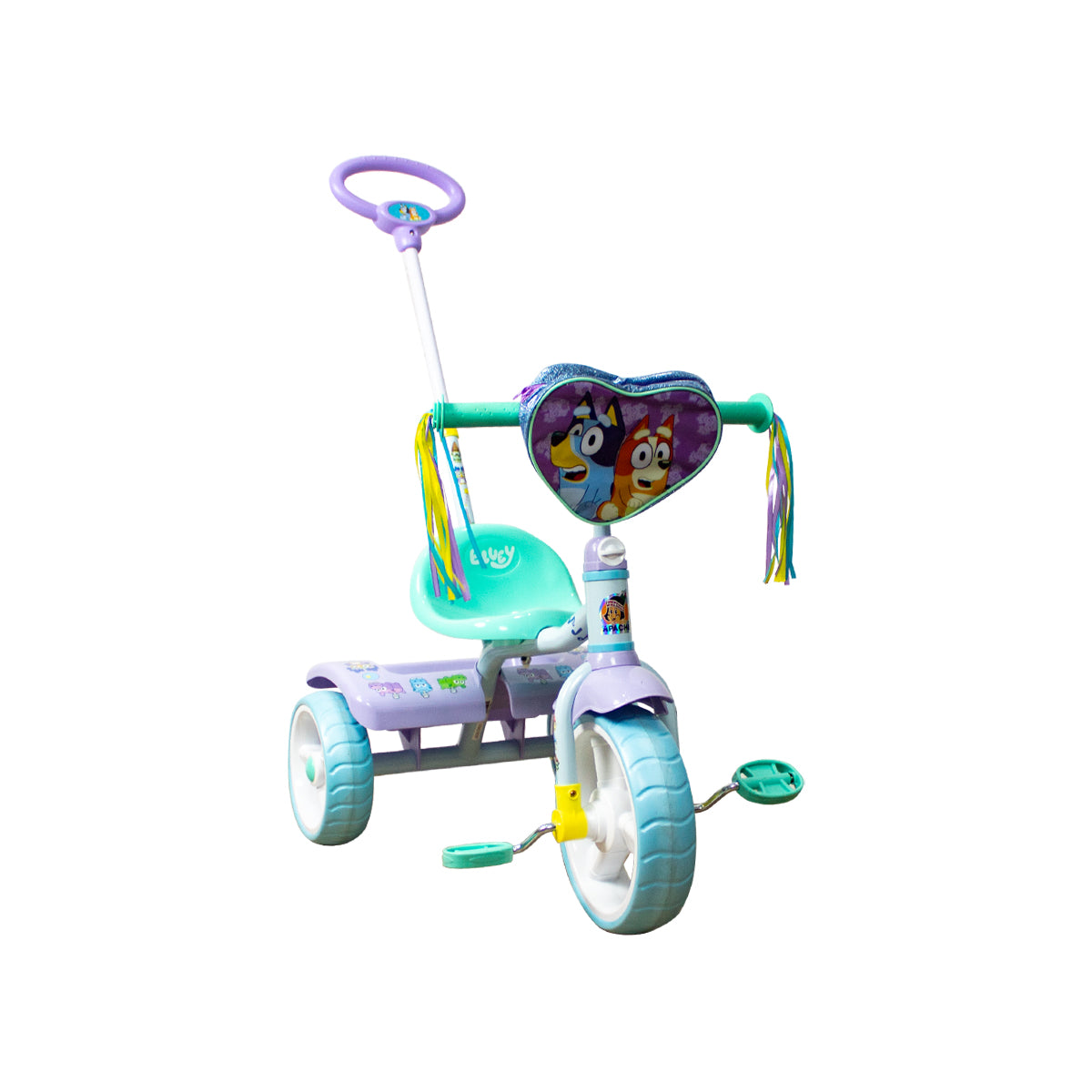 TRICICLO APACHE BLUEY 2 EN 1 CON BARRA DE EMPUJE